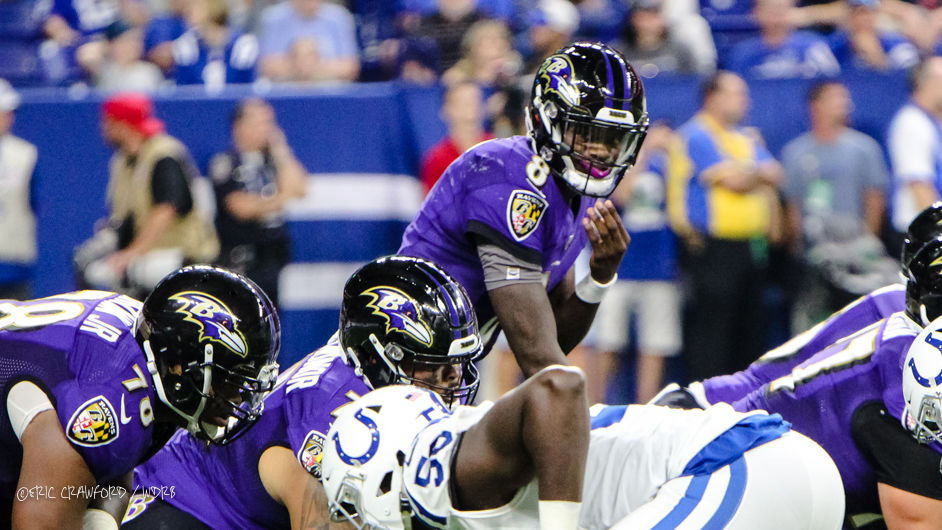Lamar Jackson at the line